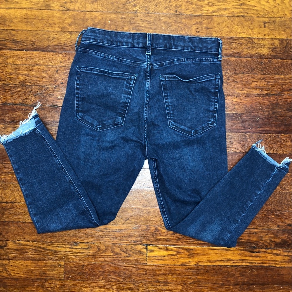 TOPSHOP Moto/Petite Jamie Raw Hem Jeans
